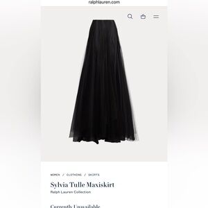 Ralph Lauren The Purple Label Sylvia Tulle Maxiskirt